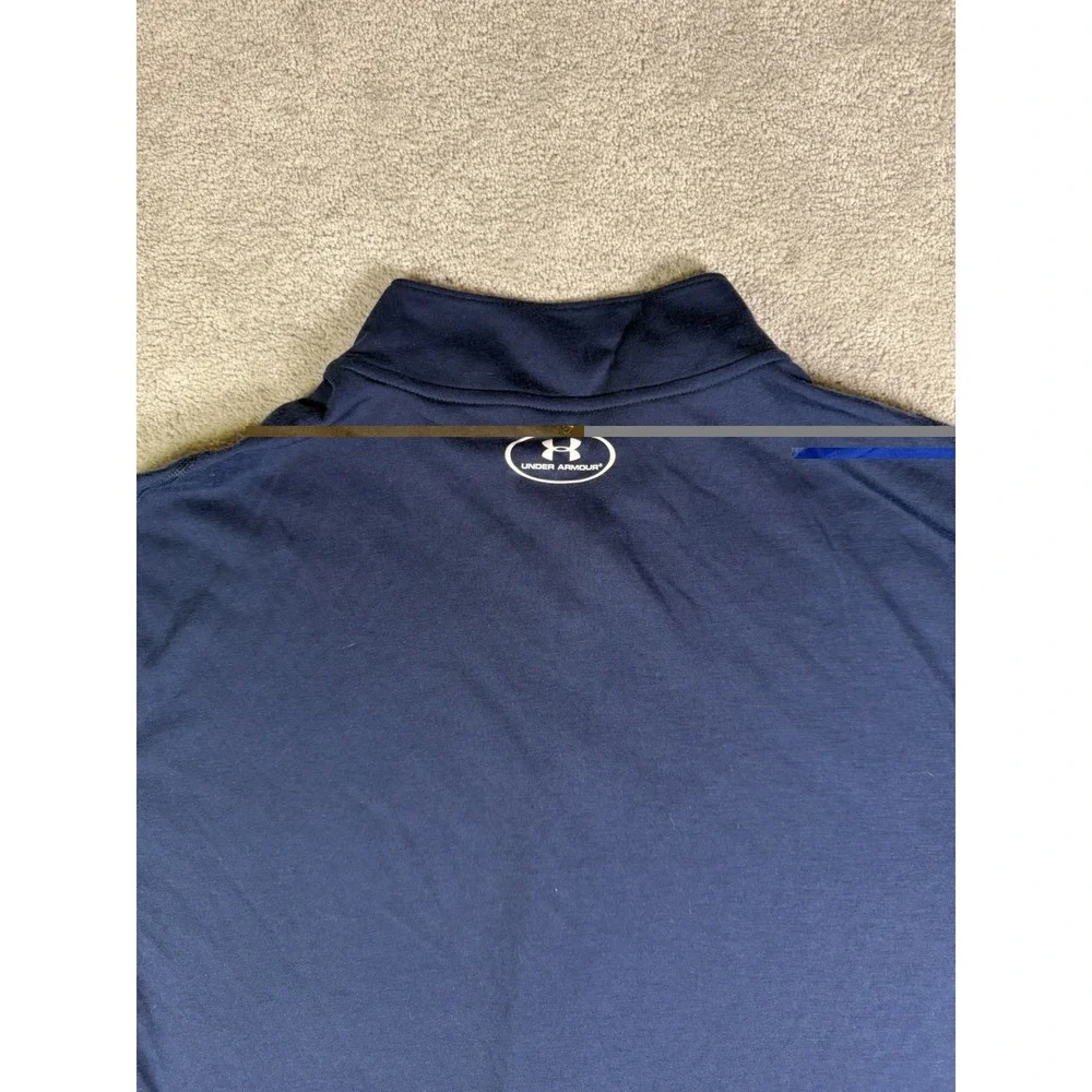 Under Armour Tactical 1/4 Zip Mens Size XL Navy Blue Performance Pullover Loose